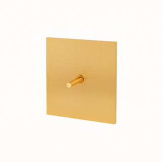 brushed gold steel 1-gang intermediate light switch