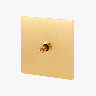 brushed gold steel 1-gang intermediate light switch