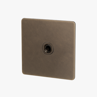 aged grey steel 1-gang intermediate light switch
