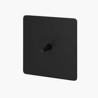 matte black steel 1-gang intermediate light switch