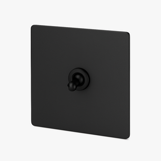 matte black steel 1-gang intermediate light switch
