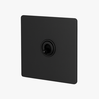 matte black steel 1-gang intermediate light switch