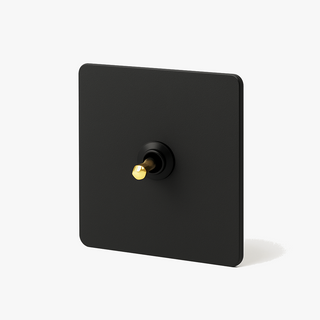 matte black steel 1-gang intermediate light switch