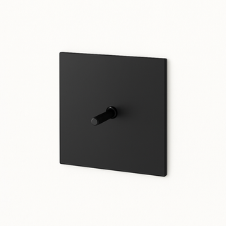 matte black steel 1-gang light switch