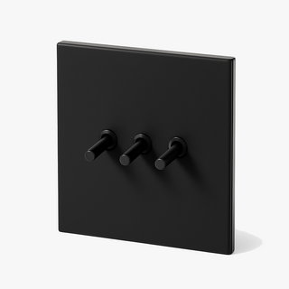 matte black steel 3-gang light switch