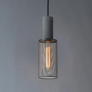 Modern black iron hanging lamp over dining table