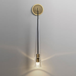 Modern black gold metal wall sconce — single bulb hanging light