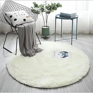 round cream soft kilim polyester area rug home carpet front view