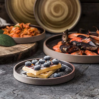 kyoto ceramic plate earthworks handcrafted traditional japanese dinnerware durable ceramic detail