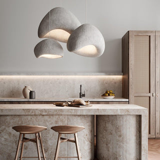 Modern cloud oval pendant casting soft ambient light
