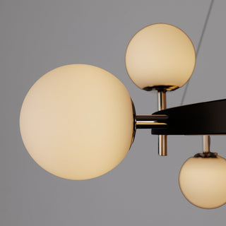Contemporary Chandelier – Modern Pendant Light with Adjustable Height & 3000K Warm Light