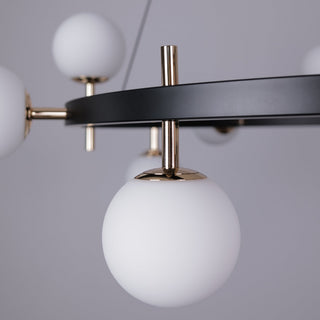 Contemporary Chandelier – Modern Pendant Light with Adjustable Height & 3000K Warm Light