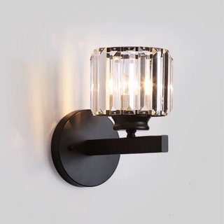 Modern luxury geometric wall lamp crystal illuminated — sconce