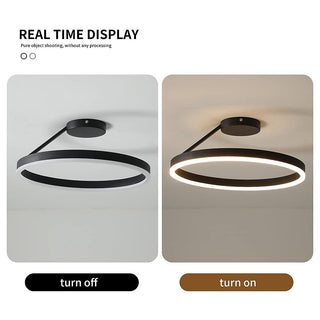 Nordic LED Ceiling Light – Modern Circle Lamp With Adjustable Brightness