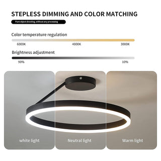 Nordic LED Ceiling Light – Modern Circle Lamp With Adjustable Brightness