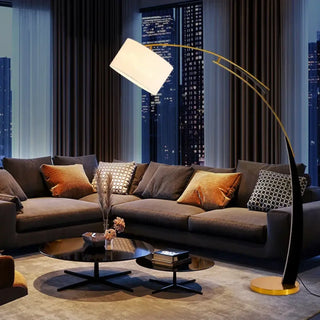 BELAD arc floor lamp – base and stem detail