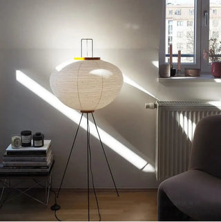 CHLOE tripod floor lamp – in boho living room setting