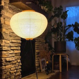CHLOE floor lamp – lantern paper shade close-up