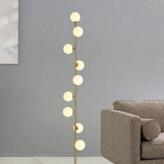 BALL golden ball floor lamp – 9 light arrangement detail