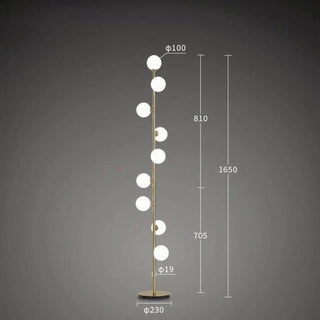 BALL golden ball floor lamp – glamorous interior setting