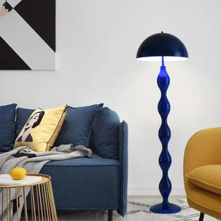 Nordic Mushroom LED floor lamp – black colorway front view