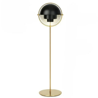 MIROR contemporary chrome lamp – in living room full view