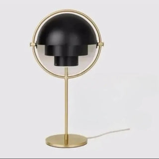 MIROR contemporary chrome floor lamp with spherical shade – table lamp view