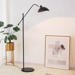 ALURION contemporary metal floor lamp adjustable head