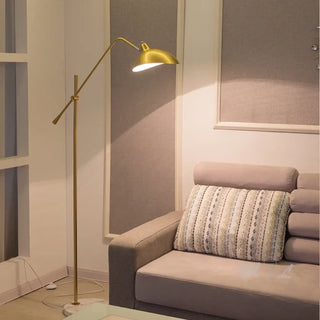 ALURION contemporary metal floor lamp installed