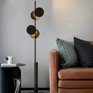DOROIR black gold floor lamp – spherical shades detail