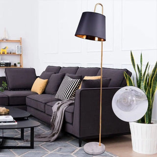 CUILI Scandinavian floor lamp black and gold – full view