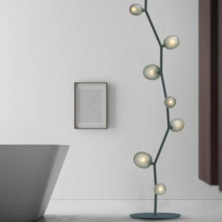 DORITYDE metal glass globe floor lamp – elegant gold finish