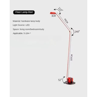 CALSE architect floor lamp – red accent colorway