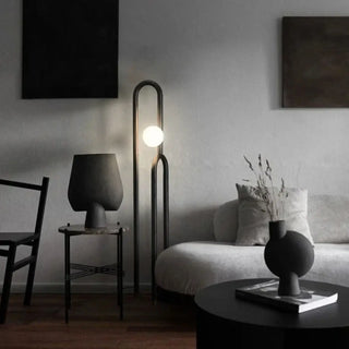 KALIRAN floor lamp – black ceramic vase composition