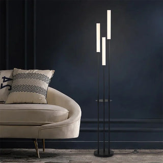 MODELA tube LED floor lamp – in modern living room