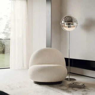 TYTIE Gold Black Metal Designer Floor Lamp - in modern interior