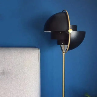 TYTIE Gold Black Metal Designer Floor Lamp - ambient evening light