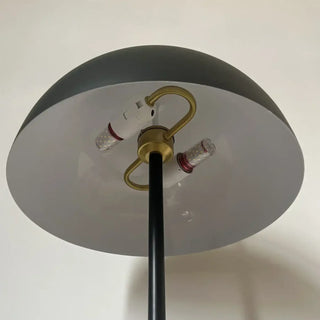 LOUBES floor lamp – black dome shade close-up