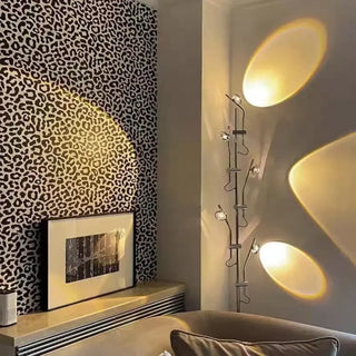 PADRE artistic projection floor lamp – in designer room