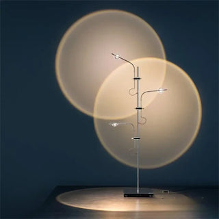PADRE designer floor lamp with artistic light projections – floor view