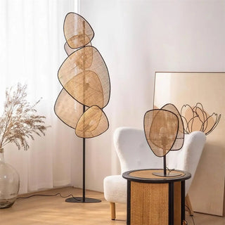 SITUPOU sculptural floor lamp – warm ambient lifestyle view