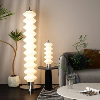 FROUDURE floor lamp – white glass shade close-up