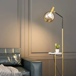 DORET elegant floor lamp – profile silhouette view