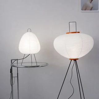 SIRIAH white paper floor lamp – third sculptural view
