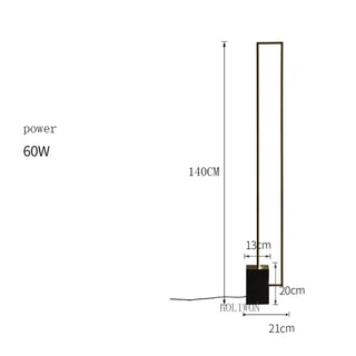 DESEZONE black floor lamp – profile silhouette view