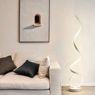 SPIRY Minimalist Wavy LED Floor Lamp - wavy silhouette detail