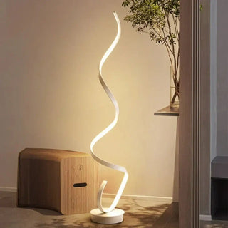 SPIRY Minimalist Wavy LED Floor Lamp - lifestyle modern interior
