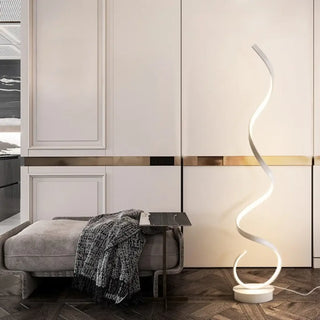 DISURY sculptural floor lamp – white colorway elegant