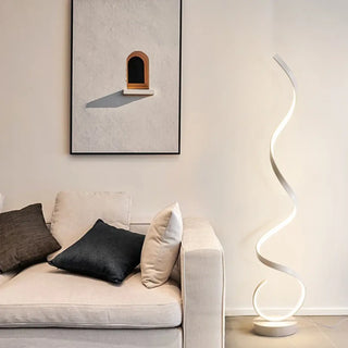 DISURY sculptural LED floor lamp – in designer interior