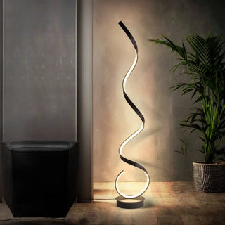 DISURY floor lamp – black and white contrast view